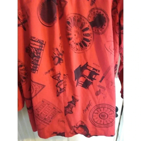 Forelli Sweater Red Paris Logo Print Sz 20 Bust 48 Length 30 - Picture 6 of 9